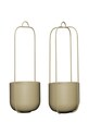 Hübsch Set ghivece de perete (2-pack) verde 941502