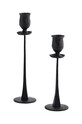 Madam Stoltz set de sfeșnice (2-pack) negru MSD20S.5.6BL