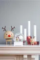 Hoptimist dekor labda Reindeer Snow L  üveg, Műanyag