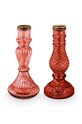 Komplet svečnikov Pip Studio Glass Pink 2-pack pisana 51.092.099