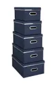 granatowy Bigso Box of Sweden zestaw pudełek do przechowywania Joachim 5-pack Unisex