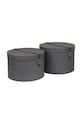 Σετ κουτιών αποθήκευσης Bigso Box of Sweden Rut 2-pack 5482C6849LEA648 μαύρο AA00