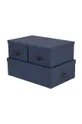 granatowy Bigso Box of Sweden pudełko do przechowywania 3-pack Unisex