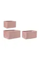 Σετ κουτιών αποθήκευσης Bizzotto Averill 3-pack ροζ