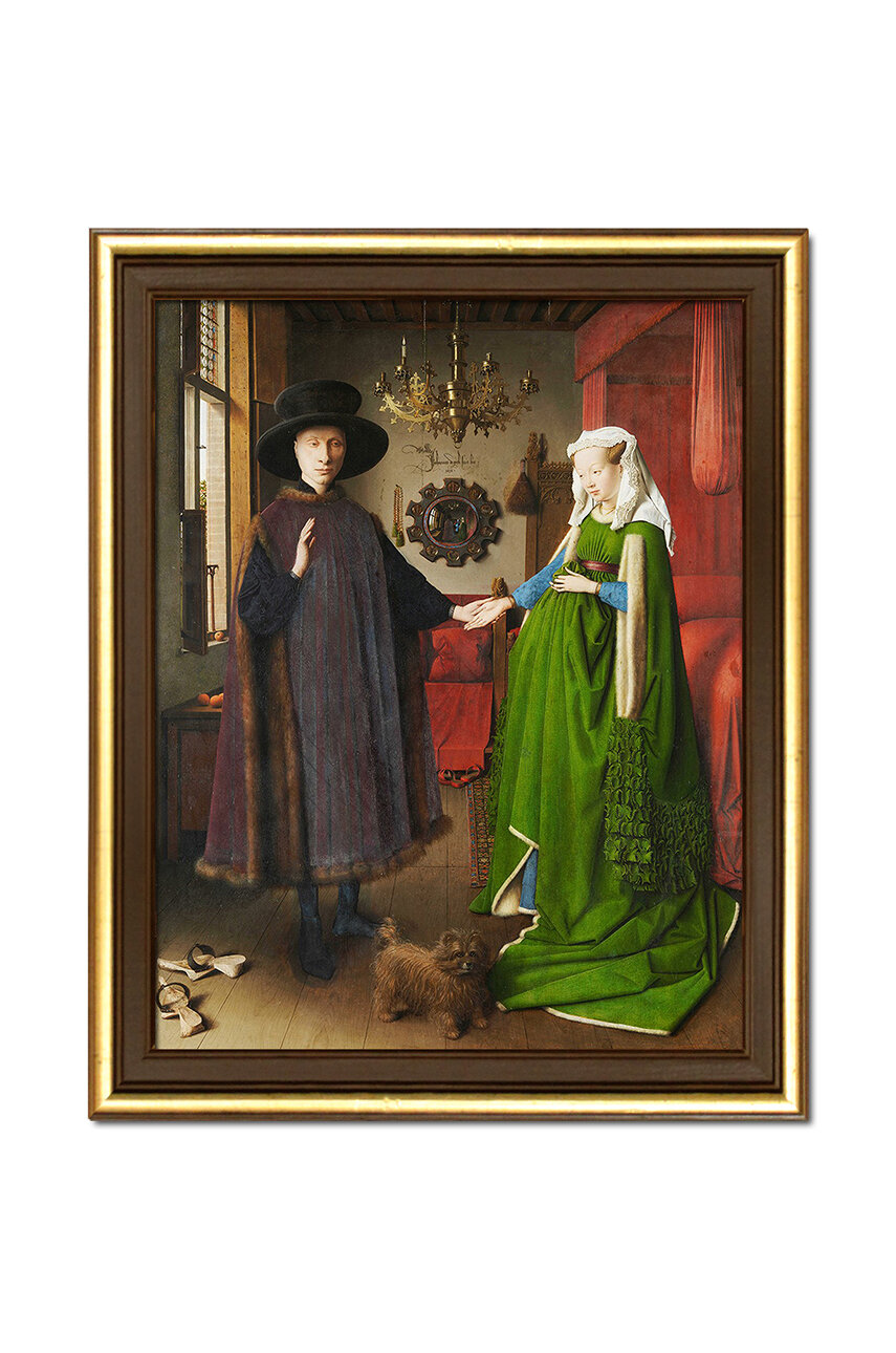 Reprodukcja Jan van Eyck, Portret małżonkow Arnolfinich 24 x 29 cm