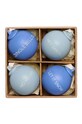 Design Letters zestaw bombek choinkowych XMAS Stories Ball 4-pack niebieski 10105001COBALLIBLU