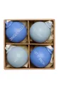 niebieski Design Letters zestaw bombek choinkowych XMAS Stories Ball 4-pack Unisex
