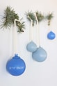 Lifestyle Design Letters zestaw bombek choinkowych XMAS Stories Ball 4-pack 10105001COBALLIBLU niebieski