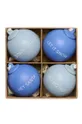 μπλε Σετ χριστουγεννιάτικες μπάλες Design Letters XMAS Stories Ball 4-pack Unisex