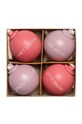 Σετ χριστουγεννιάτικες μπάλες Design Letters XMAS Stories Ball 4-pack πολύχρωμο 10105002LAVENFAROS