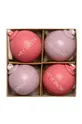 барвистий Набір ялинкових куль Design Letters XMAS Stories Ball 4-pack Unisex