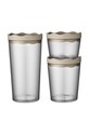 Koziol set recipiente de depozitare cu capace 300 / 700 / 1000 ml bej 7877700