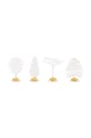 Alessi zestaw stojaków na winetki Barkplace Tree 4-pack biały BM18S4.W