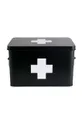czarny Present Time pudełko do przechowywania Medicine Box L Unisex