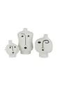 білий Набір декоративних ваз J-Line Face Abstract 3-pack Unisex