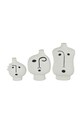 Набір декоративних ваз J-Line Face Abstract 3-pack 40436 білий AA00