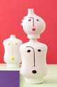 Набір декоративних ваз J-Line Face Abstract 3-pack білий 40436