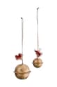 Dekorácia Madam Stoltz Hanging Bells 2-pak viacfarebná CC.5279.S2