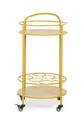 Bizzotto carrello con portabottiglie Burton giallo