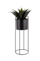 Present Time zestaw doniczek ze stelażem 3-pack czarny PT3698BK