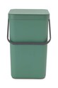 Brabantia cestino dei rifiuti Sort & Go 25 L verde 129964
