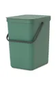 Урна для мусора Brabantia Sort & Go 25 L зелёный