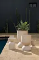 μπεζ Δοχείο ferm LIVING Hourglass Pot XS