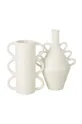 J-Line vaso decorativo Wavy bianco