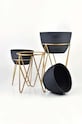 Affek Design un set de ghivece de flori cu suport Swen 3-pack HTOP6021 multicolor AA00