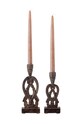 Bloomingville świeczniki dekoracyjne Bernie 2-pack 82066103 czarny AA00