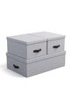 Bigso Box of Sweden set de cutii de depozitare Inge 3-pack gri 8113C6249LEA648