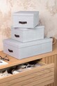 Комплект ящиков для хранения Bigso Box of Sweden Inge 3 шт 8113C6249LEA648 серый