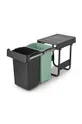 Brabantia cestino per i rifiuti da armadio Sort&Go 2x15L grigio