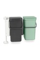Кошче за боклук Brabantia Sort & Go 2x12L зелен 214448