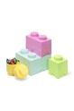 Lego set contenitori portaoggetti con coperchio pacco da 4 multicolore 40150802