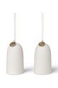 ferm LIVING glob de crăciun Bell Ceramic Ornaments 2-pack alb 1104264592