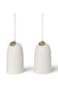 Vánoční dekorace ferm LIVING Bell Ceramic Ornaments 2-pack bílá 1104264592