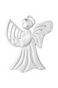 Украса за елха Rosendahl Harp Angel 31571 сив AA00