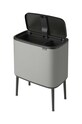 Bucătărie și bar Brabantia cos de gunoi Bo Touch, 11 + 23 L 127243 gri