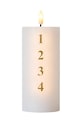 Sirius lumânare advent led Sille alb 80705