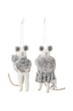 Bloomingville pandantiv decorativ Peo Ornament 2-pack gri 82061229