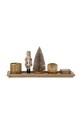 Bloomingville dekoracja świąteczna Sanga Tray 6-pack brązowy 82057164
