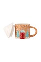 Bloomingville cană cu capac Ginnie 370 ml 82061243 maro AA00