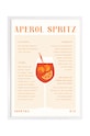 Nástenná dekorácia home & lifestyle Aperol Spritz Recipy viacfarebná 15.41.201.24062