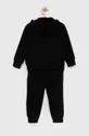 Детский хлопковый спортивный костюм EA7 Emporio Armani чёрный