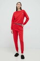 Fila dres lounge bawełniany aplikacja czerwony FPW4095
