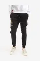 czarny Alpha Industries spodnie dresowe Basic Jogger AI Foil Print Męski