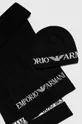 чёрный Шапка и шарф с примесью шерсти Emporio Armani Мужской