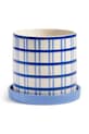 &k amsterdam vaso da fiori clash grid blu 2899.07