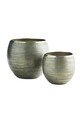Madam Stoltz virágcserép tartó Hammered 33,5 x 31/47 x 42 cm 2 db zöld P249.ABL